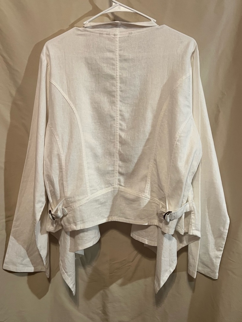 Soft Surroundings Ivory Linen Open Jacket - Picture 5 of 10